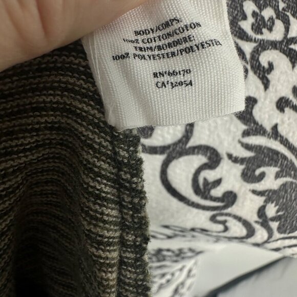 Guinevere Womens Ruffle Trim Striped Cardigan Sweater Jacket Size S - Picture 15 of 16